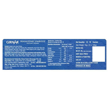 GIRNAR-Masaledar Limbooz -180g